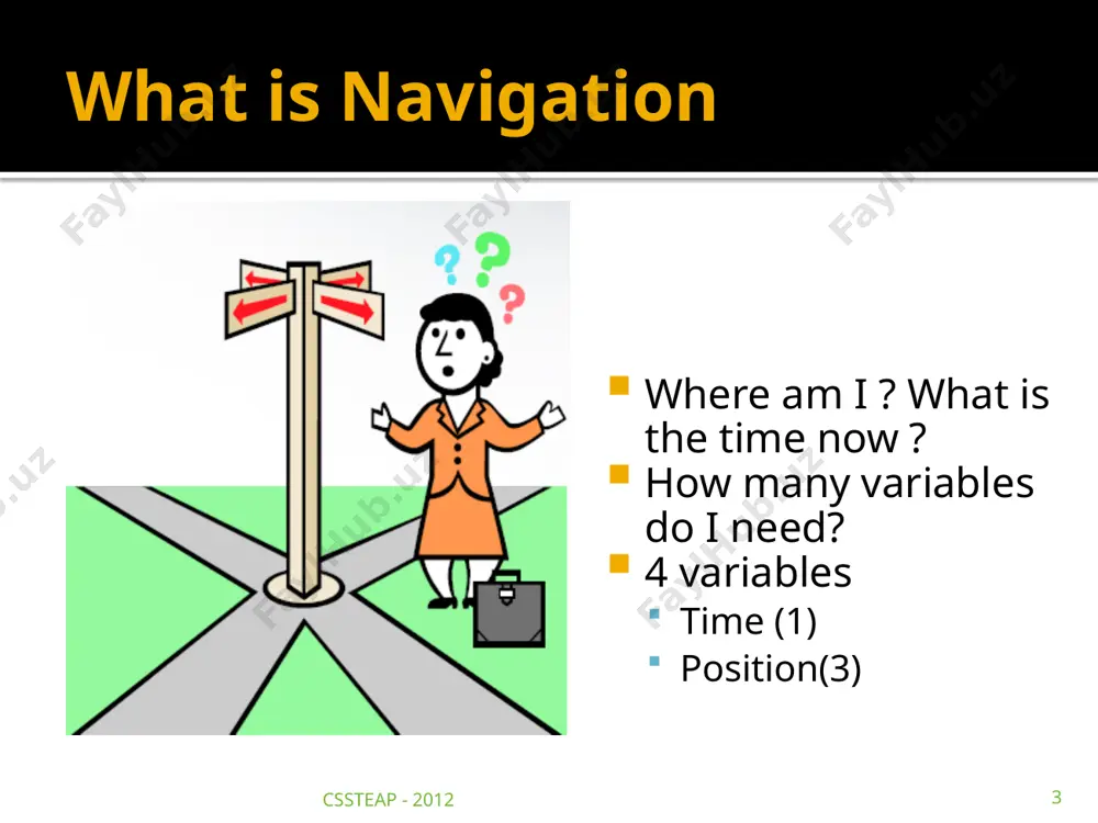 late (to estimate a value of a function between two known values) their positions between passes. users had to compensate for their velocity weather conditions could disrupt signal the process was slow and required long observation time provided two-dimensional positioning transit was not efficient for fast moving users. corrections had to be made for their velocity. e.g. aircrafts, missiles, etc. being developed by the military cssteap - 2012 21 transit pros and cons pros proof that a space system could offer excellent positioning reliability was available to civilian users in 1967 including commercial marine navigators and personal crafts created space technologies the transit system continued to be used until 1996 after about 33 years of service. cssteap - 2012 22 transit technologies spawned the transit system resulted in a number of space technologies useful for gps. they are : satellite orbit prediction algorithms. two-frequency method for correcting ionospheric error, solar …