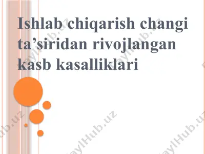 kasb kasalliklari — PPTX
