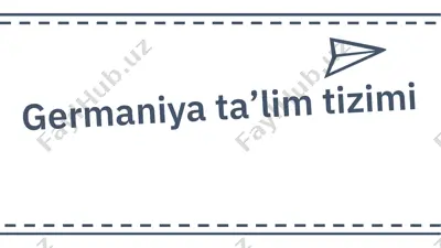 germaniya ta’lim tizimi — PPTX