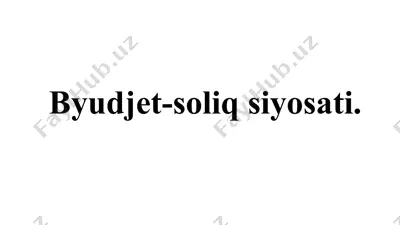 byudjet-soliq siyosati — PPTX