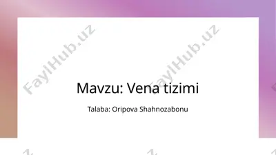 venoz tizim — PPTX