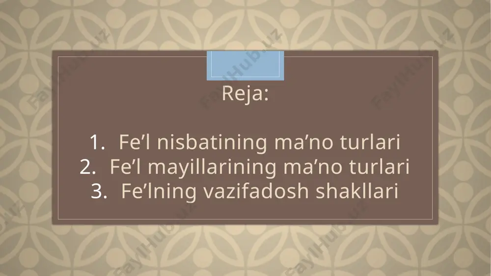 shaxs yoki predmet bo`ladi. to`ldiruvchi esa harakatning obyekti bo`ladi. gapning bunday qurilishi tilshunoslikda aktiv konstruksiya (faol qurilma) deb yuritiladi. masalan: navoiy chiroyli bezatilgan kitobdan koʻz uzmas edi. ushbu gapda koʻz uzmas edi harakatning bajaruvchisi (subyekti) navoiy bo`lib, u ega orqali ifodalangan. harakatning obyekti esa kitobdan vositali to`ldiruvchi orqali ifodalangan. bunday shaklda maxsus nisbat ko`rsatkichi yo`q. bu nisbat ma’nosi fe’l negizi orqali ifodalanadi, shuning uchun ham u boshqa nisbat shakllarini hosil qilishi uchun asos bo`la oladi. o`zlik nisbat – bu nisbatdagi fe’lda harakatning subyekti bilan obyekti bir shaxsning o`zi bo`ladi. masalan: ammo kampirning dodiga odam tez toʻplandi (a.qahhor) gapida toʻplandi fe’li tarkibida kelgan –n qo`shimchasi harakatning subyekti bilan obyekti men shaxsi ekanligini ko`rsatib turibdi. o`zlik nisbati quyidagi affikslar bilan yasaladi: a) fe’l negiziga unlidan so`ng –n, undoshdan so`ng –in qo`shish bilan: maqta-n, o`ra-n, yuv-in, kiy-in kabi; b) fe’l negiziga unlidan so`ng –l, undoshdan so`ng –il qo`shish bilan: surka-l, shosh-il kabi; v) …