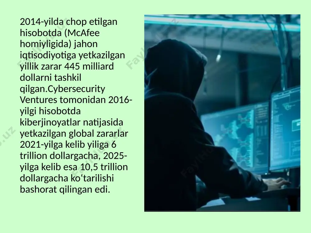 an foydalanganlikda ayblangan shaxs katta miqdordagi jarima va qamoq jazosiga, terrorizm kabi og'irroq jinoyatlarda ayblanganlarga esa o'lim jazosi berilishi mumkin. e'tiboringiz uchun raxmat image1.png image2.png image3.png image4.png image5.png image6.png image7.png image8.png image9.png