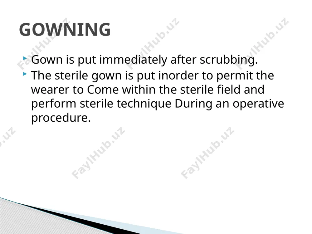 tleast 20 seconds.rinse your hands and wrists thoroughly and then dry them. 4 keep your hands above your wrist : holding them above this level can minimize the risk of contaminating them 1 open the sterile glove package 2. remove the inner wrap : take out the inner wrap and place it on a clean surface 3 pick up your dominant hand glove : using the other hand ,grab the glove for your dominant hand by holding it at the edge of everted cuff. sliding on your gloves- unassisted method 4 place the glove onto your dominant hand : let the glove hang with the fingers pointing downwards.make sure your hands are not below the waist and above the shoulders to ensure sterility. then slide your dominant hand into the glove with your palm facing up and fingers open.explore the fingerholes before inserting the whole hand completely. remember to touch …