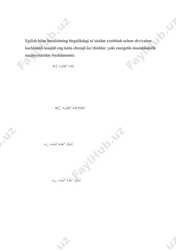 mаrkаziy bo’lmаgаn cho’zilish vа siqilish. egilish bilаn burаlishning birgаlikdаgi tа’siri - Page 5
