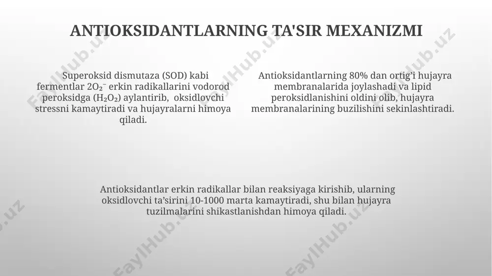 antioksidantlar, ularning klinikada qoʻllanilishi - Page 4