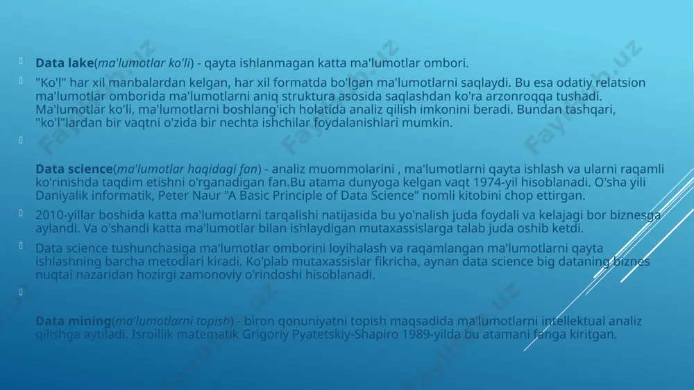 ining asosiy biznes jarayonlarini optimallashtirish imkoniyatlarini sezilarli darajada ochib beradi, tartibga soluvchi xatarlarni kamaytiradi va mavjud iste'molchilar talablariga eng mos keladigan mahsulotlarni yaratish va yaratish uchun yangi imkoniyatlarni ochib beradi. ma'lumki, yirik moliya institutlari vakillari, shu jumladan va boshqalar, blockchain texnologiyasiga katta qiziqish bildirmoqdalar.shveysariyaning ubs moliyaviy xoldingining it-menejeri oliver bussmannning so'zlariga ko'ra blockchain texnologiyasi "tranzaktsiyalarni qayta ishlash vaqtini bir necha kundan bir necha daqiqagacha qisqartirishga" qodir. . keng ma'noda, axborot xavfsizligi bu tabiiy yoki sun'iy tabiatning tasodifiy yoki qasddan salbiy ta'siridan axborot xavfsizligi va yordamchi infratuzilma.axborot xavfsizligi sohasida big data quyidagi muammolarga duch keladi: - ma'lumotlarni himoya qilish va ularning yaxlitligini ta'minlash muammolari; - maxfiy ma'lumotlarni buzish va yashirinish xavfi; - maxfiy ma'lumotlarni noto'g'ri saqlash; - ma'lumotni yo'qotish xavfi, masalan, boshqa birovning zararli harakatlari tufayli; - shaxsiy ma'lumotlardan uchinchi shaxslar tomonidan noto'g'ri foydalanish xavfi va boshqalar. blokchain echishga mo'ljallangan katta ma'lumotlarning asosiy muammolaridan biri, axborot xavfsizligi sohasida. uning barcha asosiy …