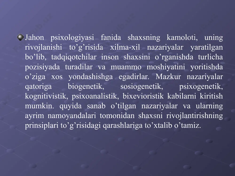 chet el psixologiyasida shaxs nazaryalari - Page 3