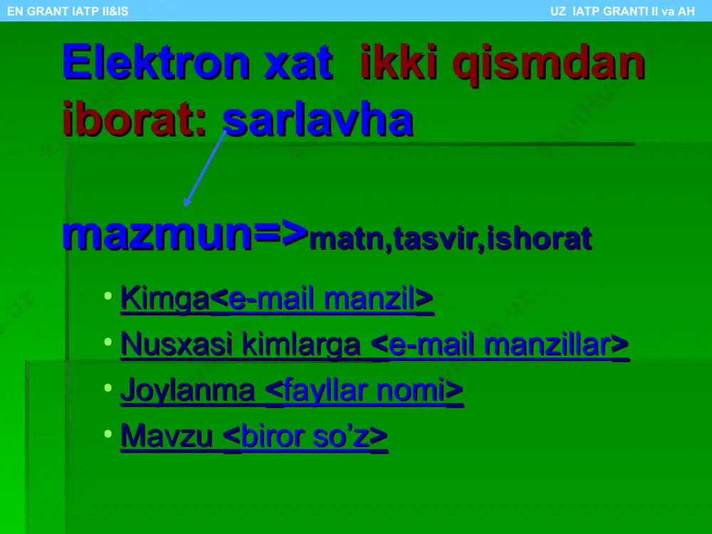 elektron pochta bilan ishlash - Page 4