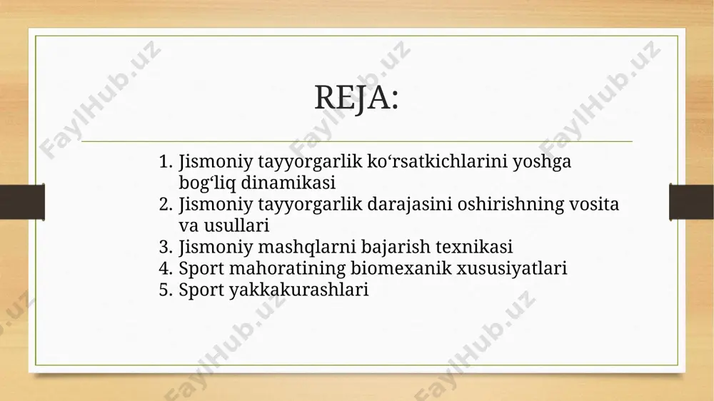 etadi, biroq, oldingi yillardagidek yuqori templarda emas. yu.v. verxoshanskiy kuch mushaklar ishini boshqarish qobiliyatiga bog‘liq hamda u suyak va mushak to‘qimalarining o‘sishi bilan chambarchas aloqada deb hisoblaydi. mushak kuchi yosh ulg‘ayib borgan sayin o‘zgarib boradi. mutaxassislar uning eng yuqori darajada o‘sishi kuzatiladigan yosh davri to‘g‘risida turli ma’lumotlar keltiradilar. ular absolyut kuchning intensiv o’zgarishini 10, 13-14, 16-17 yoshlarda kuzatganlar. v.p. filin fikriga ko‘ra, 10-14 yoshlarda absolyut kuchning bir tekis (silliq) ortib borishi, 15-16 yoshlarda esa - kamayishi, 17 yoshda sezilarli o‘sish sodir bo‘ladi. absolyut va nisbiy kuchlarning intensiv o‘sish davrlari bir-birlari bilan ustma-ust tushmaydi. ko‘pchilik mutaxassislar kuch tayyorgarligiga bolalik davridanoq ma’lum joy va vaqt ajratish kerak deb hisoblaydilar. ko‘psonli tadqiqotlar o‘quv mashg‘ulotlari jarayonida maktab o‘quvchilarini tayyorlashdayoq kuchlilik mashqlarini qo‘llashning samarali ekanligini isbotlamoqda. boshqa jismoniy qobiliyatlar singari, chidamlilikni rivojlantirish ham notekis kechadi. g.a. maslovskiy fikriga ko‘ra, chidamlilik ko‘rsatkichi 10, 13 va 16 yoshlarda eng sezilarli darajada o‘sadi va boshlang‘ich sinf yoshlari davrida …