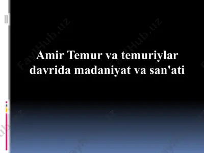 go'ri amir me'moriyobida — PPTX