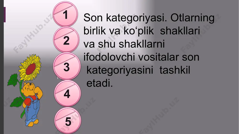 ot turkumining son kategoriyasi; otlarning nokategorial shakllari - Page 4
