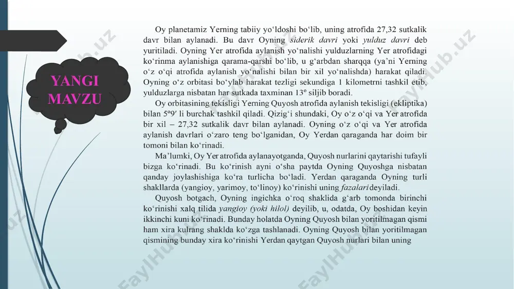 oyning harakati, fazalari va davrlari - Page 5