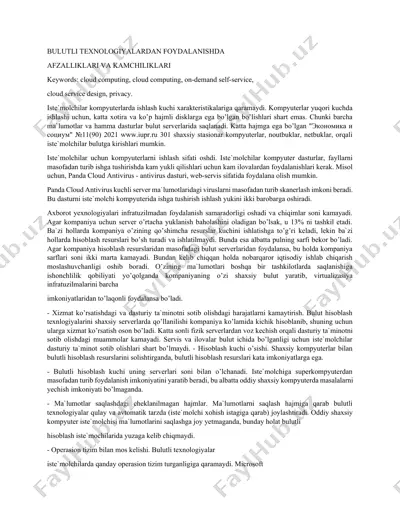 bulutli texnologiyalar — DOCX
