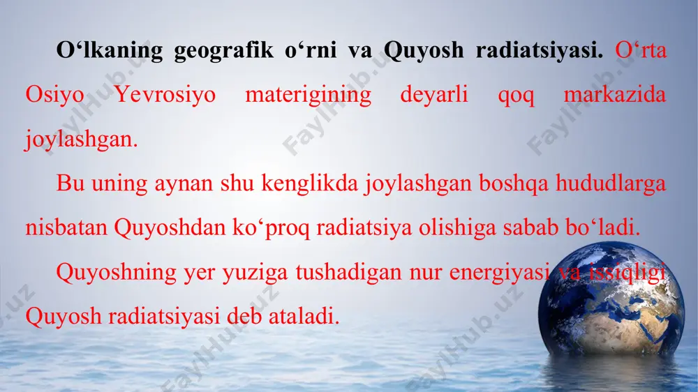 o‘rta osiyo iqlimi. iqlimga ta’sir ko‘rsatuvchi omillar 7-sinf - Page 3