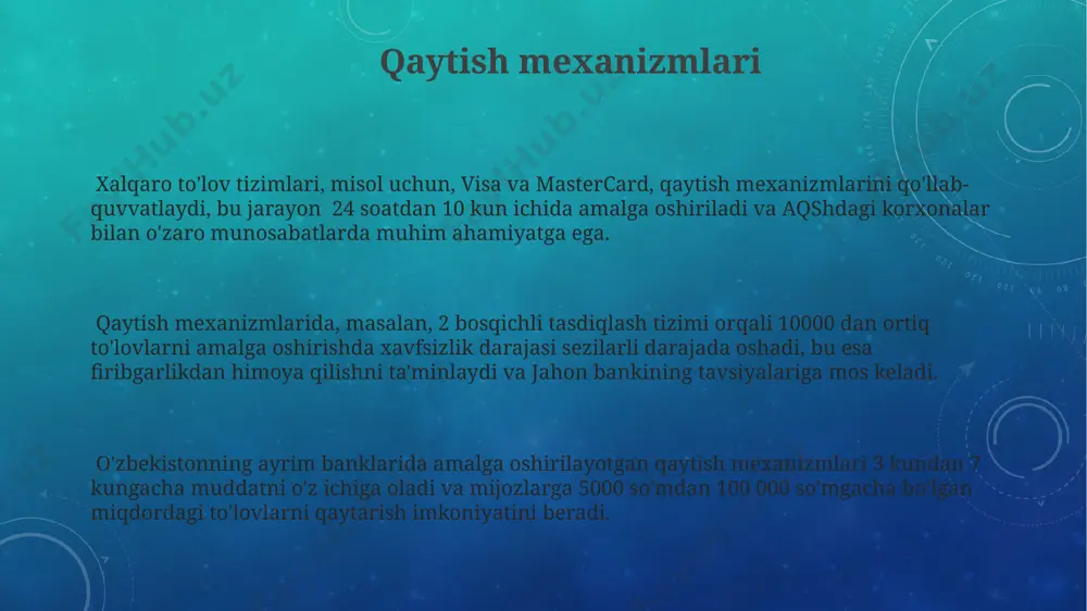 d vaqt ketishi mumkin, bu esa tizimning samaradorligiga ta'sir qiladi va optimallashtirishni talab qiladi. ma'lumotlar bazasidagi tranzaksiyalar acid xususiyatlariga (atomlik, izolyatsiya, mustahkamlik, davomiylik) amal qilishi kerak bo'lib, bu ma'lumotlar yaxlitligini 1000 dan ortiq foizga ta'minlaydi va butun dunyo bo'ylab, masalan, aqshdagi serverlarda ishlatiladi. tranzaksiya jarayonida 2-fazali kommit (2pc) protokoli yordamida ma'lumotlar bazasining bir necha serverlariga, masalan, toshkent va samarqanddagilarga, ma'lumotlar uzatilishi va ishonchliligi ta'minlanadi, bu esa 99,99% muvaffaqiyat darajasini kafolatlaydi. acid xossalari atomlik xossasi ma'lumotlar bazasida 200 dan ortiq operatsiyalarni bitta mantiqiy birlik sifatida qayta ishlashni ta'minlaydi, bu esa ma'lumotlar yaxlitligini himoya qiladi va masalan, toshkentdagi bank operatsiyalari xavfsizligini oshiradi. doimiylik xossasi tranzaktsiya muvaffaqiyatsiz tugagan taqdirda ham, masalan, andijondagi serverda nosozlik yuz bersa ham, ma'lumotlar bazasining holatini avvalgi holatiga qaytarishni kafolatlaydi, bu 100% ishonchlilikni ta'minlaydi. izolyatsiya xossasi parallel ravishda amalga oshirilayotgan 5 ta turli tranzaktsiyalar o'rtasida ma'lumotlarning bir-biriga aralashuvini oldini oladi, bu esa ma'lumotlarning aniqligi va ishonchliligini ta'minlaydi, masalan, samarqanddagi …