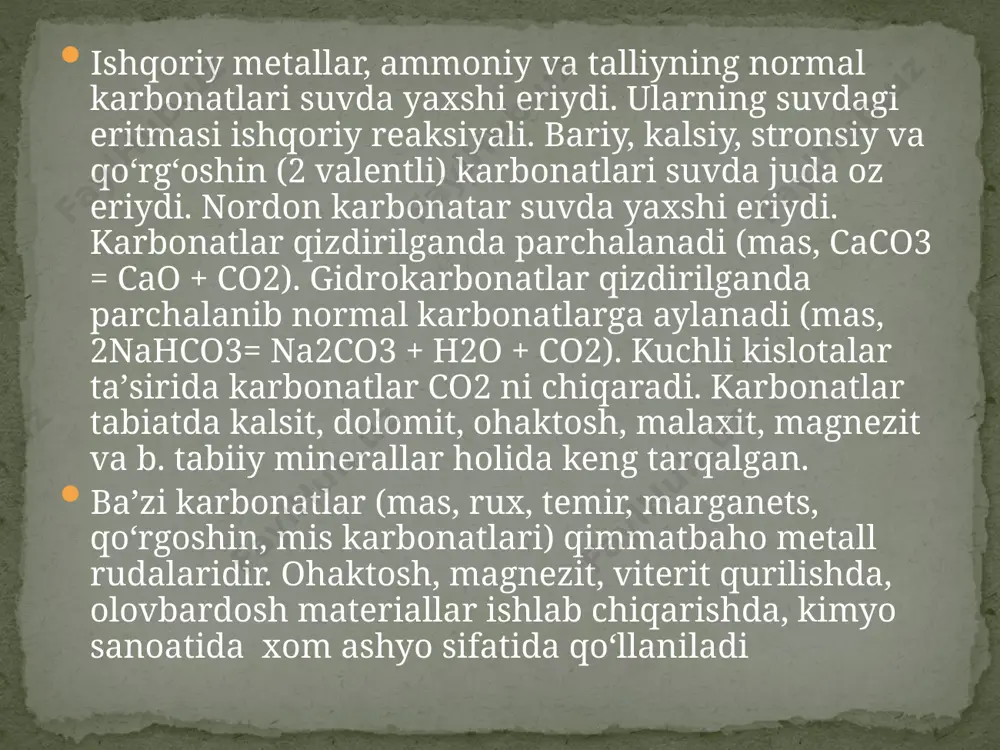 karbonat kislota va karbonatlar - Page 5