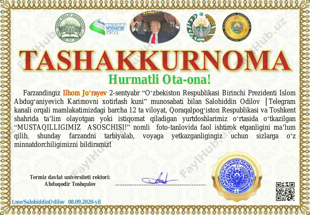 faol targ'ibotchisi sertifikati - Page 2