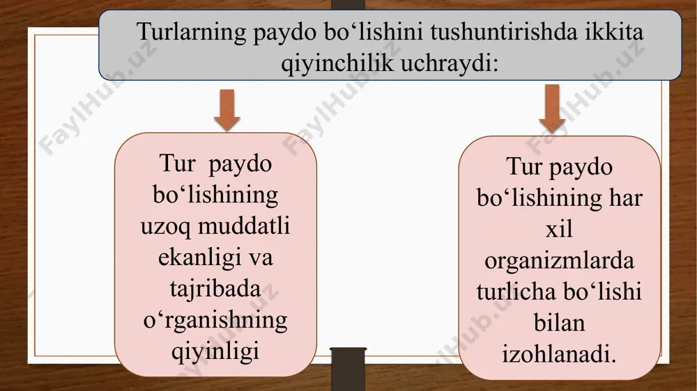 turlarning paydo bo`lishi mavzusidagi dars ishlanmasi - Page 5