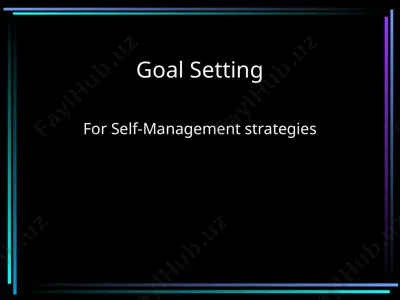 goal setting — PPT