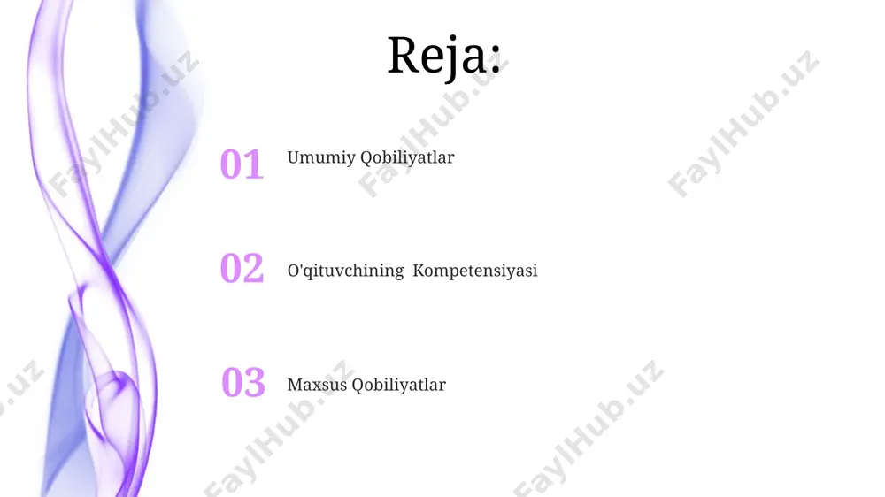 ylashtirish orqali o‘qitish natijalari sezilarli darajada yaxshilanadi. innovatsion pedagogik texnologiyalarni qo‘llash, masalan, gamifikatsiya yoki proyektorli ta‘lim, o‘quv jarayonini 30% ga samaradorligini oshirishi mumkin. muvaffaqiyatli ta’limning 20% - bu o’qituvchining innovatsion yondashuvi, qolgan 80% - bu o'quvchining faol ishtiroki va o'z ustida ishlashidir. kasbiy rivojlanish kasbiy rivojlanish jarayonida o'qituvchilar kamida 5 ta yangi pedagogik texnologiyalarni o'zlashtirishi va ularni amaliyotda qo'llash bo'yicha 20 soatdan ortiq treninglar o'tishi tavsiya etiladi. o'qituvchilarning kasbiy rivojlanishiga 360 daraja baho berish tizimi, o'z-o'zini baholash, hamkasblarning baholari va rahbarlarning kuzatuvlari kabi komponentlardan iborat bo'lishi mumkin. samarali kasbiy rivojlanish dasturlari o'qituvchilarning 70% dan ortiq qismining o'qitish samaradorligini 15% ga oshirishga yordam beradi. sinfni boshqarish sinfdagi tartibsizlikni oldini olish va talabalarning 80% dan ortig'i faol ishtirokini ta'minlash uchun aniq qoidalar va o'zaro hurmat tamoyillari muhim. o'quv jarayonida talabalarning 70% ning e'tiborini jalb qilish va darsning samaradorligini oshirish uchun o'qituvchi turli didaktik vositalarni, jumladan, interaktiv o'yinlarni qo'llashlari kerak. sinfni samarali boshqarish …