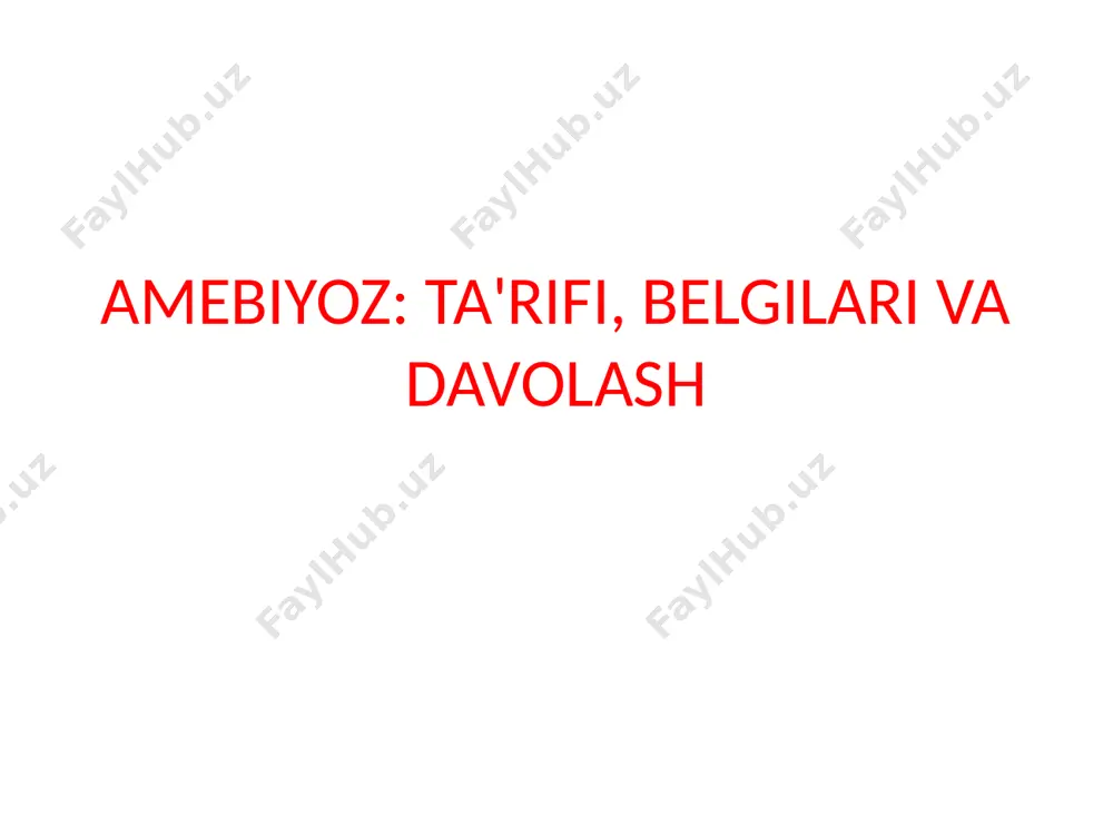 rib chiqaradigan trofozoitlarni etkazib berishadi, ularning oqibatlari ichak infektsiyasi hisoblanadi. ba'zida ular jigarga yoki tananing boshqa qismlariga tarqaladi. kontaminatsiya usullari bevosita (odamdan odamga) yoki bilvosita (oziq-ovqat va suv orqali) amalga oshiriladi. gigiena yomon bo'lgan joylarda amebiaz najas bilan ifloslangan oziq-ovqat yoki suvni iste'mol qilish orqali tarqaladi. amebiazning belgilari qanday? amyobiaz bilan og'rigan odamlarning aksariyati asemptomatikdir, ammo alomatlar infektsiyadan bir necha kun yoki hafta o'tgach paydo bo'lishi mumkin. birlamchi amyoba invaziyasi amyoba bilan ichakning dastlabki infektsiyasiga to'g'ri keladi, kech amyobiaz esa birlamchi amyoba invaziyasi davolanmagan va umuman jigarga ta'sir qilganda sodir bo'ladi. ichak amebiazi yoki kolikasi haroratsiz erta engil diareya; qorin og'rig'i, kramplar; uzoq davom etadigan va kuchayib boruvchi diareya: dizenteriya, shilliq najasda qon va shilimshiq, (amyoba dizenteriyasi); charchoq, vazn yo'qotish va ba'zida isitma jigar amyobiazi jigar joylashgan hududda og'riq; isitma ; jigar hajmining oshishi. amebiazni qanday davolash mumkin? odamda alomatlar bo'lsa, davolanish ikkita doriga asoslangan: biri amyobani olib tashlaydi, keyin …