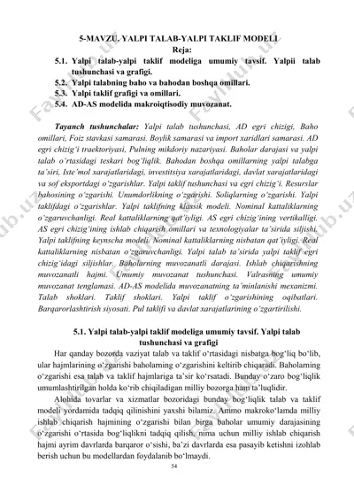 yalpi talab-yalpi taklif modeli — PDF
