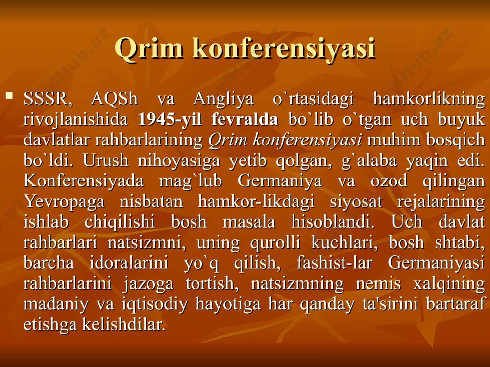 ikkinchi jahon urushining tugashi. fashistlar germaniyasining tor-mor qilinishi - Page 5