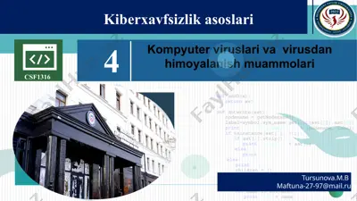 kiberxavfsizlik asoslari — PPTX