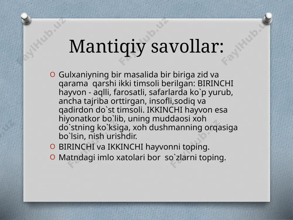 kabi. qo‘shib yoziladigan qo‘shma so‘zlar: 5. xona, noma, poya, bop, xush, ham, baxsh, kam, umum, rang, mijoz, sifat, talab kabi so'zlar yordamida yasalgan qo'shma ot va qo'shma sifatlar qo'shib yoziladi: qabulxona, tabriknoma, taklifnoma, bedapoya, ommabop, xushxabar, hamsuhbat, orombaxsh, kamquvvat, bug'doyrang, umumxalq, sovuqmijoz, devsifat, suvtalab kabi. 6. -(a) r (inkori -mas) qo'shimchasi bilan tugaydigan qo'shma ot va qo'shma sifatlar qo'shib yoziladi: o 'rinbosar, otboqar, cho'lquvar, ishyoqmas, qushqo 'nmas kabi. qo‘shib yoziladigan qo‘shma so‘zlar: 7. takror taqlid so'zlarga qo'shimcha qo'shish bilan yasalgan ot va fe'llar qo'shib yoziladi: pirpirak (pir-pir+ak) , hayhayla (hay-hay+la) , gijgijla kabi. 8. marosim, afsona kabilarni bildiruvchi qo'shma otlar qo'shib yoziladi: kiryuvdi, kelintushdi, qoryog'di, urto'qmoq, ochildasturxon kabi. 9. qaratuvchili birikmaning bir so'zga aylanishi bilan yuzaga kelgan qo'shma otlar qo'shib yoziladi: mingboshi, so 'zboshi, olmaqoqi kabi. qo‘shib yoziladigan qo‘shma so‘zlar: 10. rus tilidan aynan o'zlashtirilgan yoki so'zma-so'z tarjima qilish yo'li bilan hosil qilingan qo'shma so'zlar qo'shib yoziladi: kinoteatr, radiostansiya, fotoapparat, …