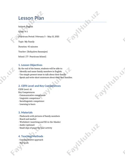 lesson plan — DOCX