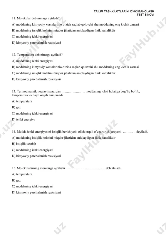 ta'lim tashkilotlarini ichki baholash test sinovi - Page 5