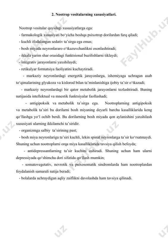 irligi va u bilan bog‘lanishni boshqaruvchi oqsil tabiatli gamk modulining ahamiyati katta. aminalon bosh miyaning surunkali xastaliklarida aqliy yetishmovchilikni kamaytiradi, bunda uning metabolik faolligi muhim rol o‘ynaydi. gebdan gamk yomon o‘tadi, lekin xastaliklarda gebdan gamkni o‘tishi ortadi. gamk ta’sirida fikrlash, xotira, o‘qish yaxshilanadi, gamk yumshoq psixostimulyatorlar kabi ta’sir etadi. miyada qon aylanishini buzilishi tufayli yuzaga kelgan harakat, gapirish va vestibulyar o‘zgarishlarni gamk bartaraf etadi. epileptik o‘choqda gamk miqdorini mo‘tadillashishi tufayli aminalon tutqanoq xastaligi xurujlarini kamaytiradi. aminolon ayniqsa qon bosimi yuqori bo‘lgan hollarda uni tushiradi. qonda qand miqdorini mo‘tadillashtiradi, ya’ni oshgan bo‘lsa kamaytiradi. kam bo‘lsa oshiradi (glikogenolizni kuchaytiradi). ta’siri sekin rivojlanadi, davolash bir necha oy davom etadi. qo‘llanilishi. bosh miya qon aylanishining buzilishi tufayli yuzaga kelgan aqliy etishmovchilik (tanqislik), ateroskleroz, insultlardan keyingi holatlar, miyaning lat yeyishi, jarohatlari. alkogol tufayli yuzaga kelgan aql pastlik (telbalik), tug‘ma aql pastlik, tutqanoq xastaligi, gipertoniya. aminalon 0,25 g dan, kukun, tabletkalar shaklida ishlab chiqariladi. ovqatdan so‘ng …