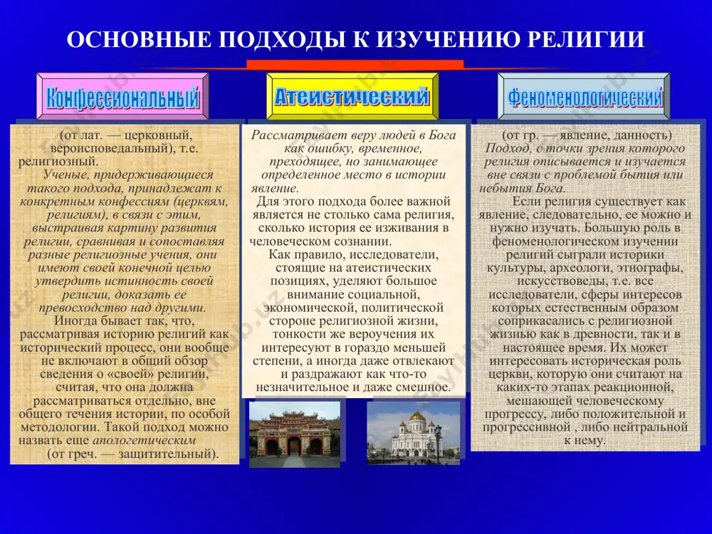 voryon bogom, kogda-to obshalsya s nim napryamuyu i nikogda ne prerival etogo obsheniya, menyalis lish formi vsledstvie sovershaemix chelovekom grexov (adam i eva poprobovali plod s dreva poznaniya dobra i zla – v traktovke iudaizma i xristianstva). posle grexopadeniya obshenie s bogom napryamuyu ne razresheno, neobxodimo pribegat k pomoshi posrednikov i sovershat opredelyonnie deystviya, proiznosit slovesnie formuli, ispolzovat osobie predmeti. vsya eta reglamentatsiya naxoditsya v rukax religioznix sistem, zayavlyayushix o svoyom prave na posrednichestvo mejdu chelovekom i bojestvom. 29 religiya kak yavlenie religiya - eto ustoychivaya vera v sverx'estestvennoe i vozmojnost kontakta s nim posredstvom opredelennix deystviy (obryadov) sostav religii, kak yavleniya «religiya cheloveka - sotsialniy kostyum, kotoriy mojno snyat i peremenit. esli bi etot kostyum bil chisto ideologicheskim, to takie verovaniya menyalis bi ochen chasto, ibo verovaniya voobshe izmenchivi. no v religii sut dela ne v verovaniyax, ne v tex ili inix kompleksax idey, a v chuvstvenno-emotsionalnix perejivaniyax veri …