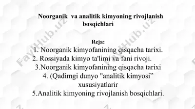 noorganik kimyo — PPTX