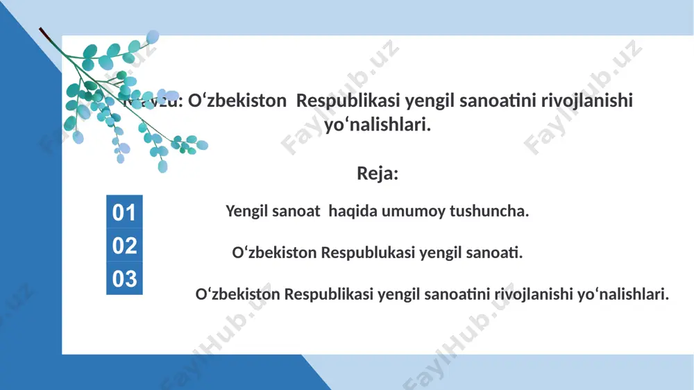 san rossiyaga paxta tolasi, xom ipak, teri va boshqa xom ashyo turlari chiqarilgan. oʻzbekistonda yengil sanoat mahsulotlarini sanoat asosida ichki chizimga 19-asrning oxirida, 1874-yilda toshkent shahrida paxta tozalash zavodi qurilishi bilan asos solingan. 20-asr boshlarida yengil sanoat sohasi asosan paxtani qayta ishlash korxonalaridan iborat boʻlib, yalpi sanoat mahsulotining qariyb 4/5 qismi shu sohaga toʻgʻri kelgan. 1920-yillardan paxta tozalash zavodlari, pillakashlik, yigiruv-toʻquv, tikuvchilik, charm-galantereya, poaybzal fabrikalari qurila boshladi, respublikaning oʻzida yetishtirilgan xom ashyodan tayyor mahsulot ichki chizim maqsadlarida mayda tarqoq hunarmandlarni birlash-tirib, sanoat asosi yaratildi. 1926-yilda toshkentda "qizil tong" tikuvchilik fabrikasi, 1927-yilda toshkent poyabzal fabrikasi, 1928-yilda toshkent koʻn zavodi, 1926-yilda fargʻona tikuvchilik fabrikasining birinchi navbati (10000 urchuq va 300 toʻquv dastgohi) ishga tushirildi. fargʻona (1927), samarqand (1927), buxoro va margʻilon (1928) pillakashlik fabrikalari, samarqand shoyi toʻqish fabrikasi (1930) ishga tushirilishi bilan oʻzbekistonda ipakchilik sanoati poydevori yaratildi. 1937-yilda toʻqimachilik sanoati gigantlaridan biri — toshkent toʻqimachilik kombinati ishlay boshladi. ikkinchi jahon urushigacha boʻlgan …