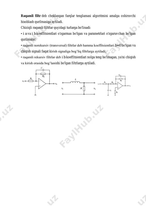ma’ruza: analogli filtrlash - Page 3