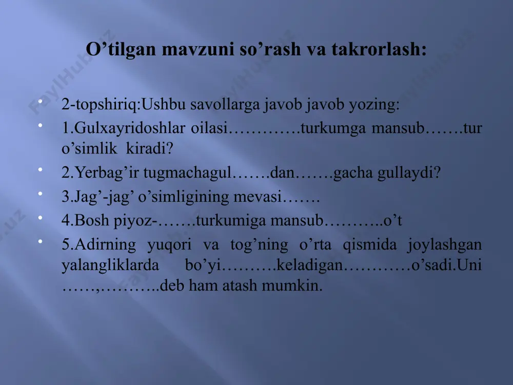 biologiya fanidan ta'lim materiali - Page 5