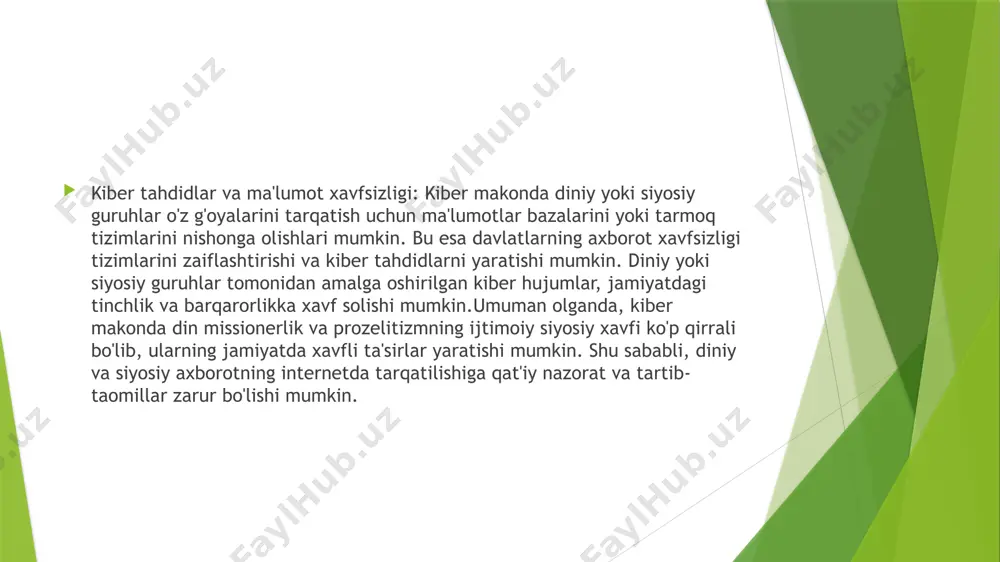 kiber makonda din missionerlik va prozelitizmning ijtimoiy-siyosiy xavfi - Page 5