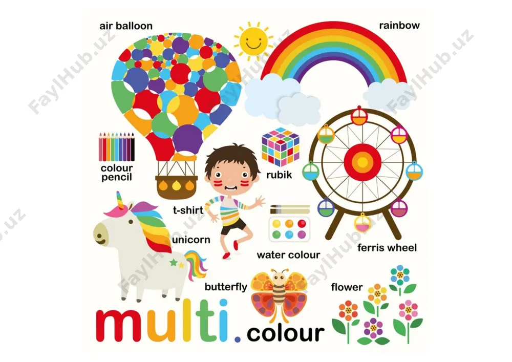 rainbow, eggplant, sunflower, lady bug, rocket, duck, snail, unicorn, ferris wheel - Page 5