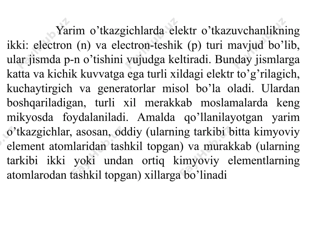 “yarim o‘tkazgich materiallar” mavzusidagi ma’ruza - Page 5