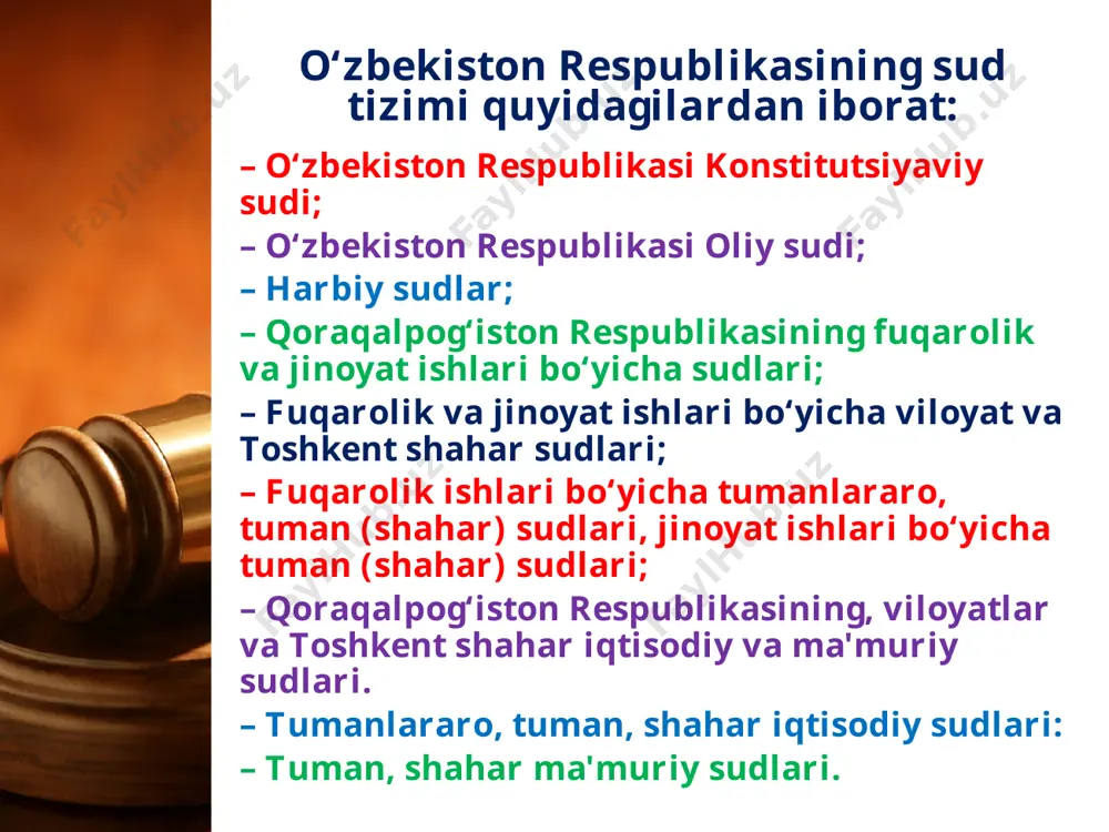 o‘zbekiston respublikasi sud tizimi 8-sinf - Page 3