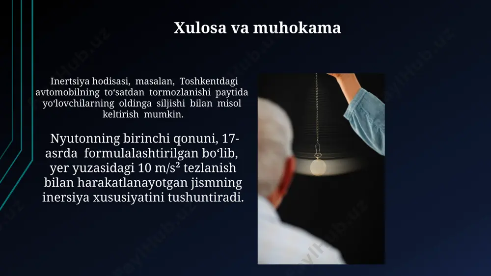 nyutonning birinchi qonuni - Page 5