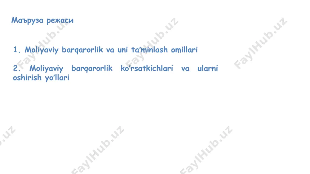 xo‘jalik yurituvchi subektlarning moliyaviy barqarorligi - Page 3