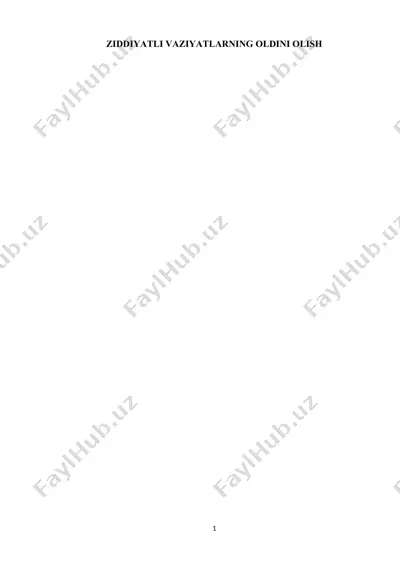 ziddiyatli vaziyatlarning oldini olish — DOCX