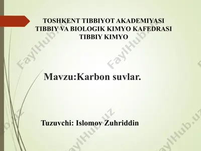 karbon suvlar — PPTX