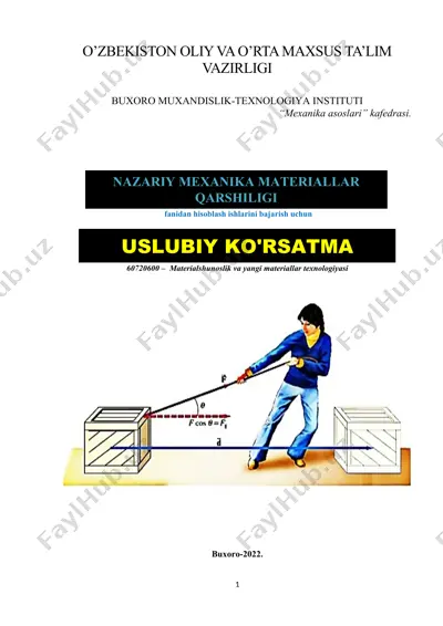 nazariy mexanika materiallar qarshiligi — DOC