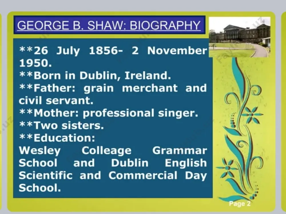 george bernard shaw: his life, his works and polemics - Page 2