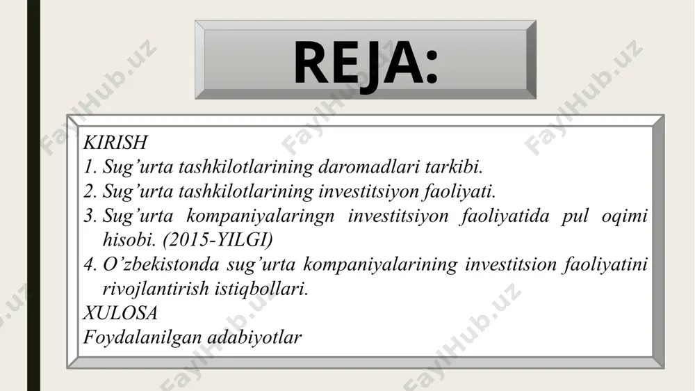sug’urta kompaniyalarida pul oqimlarini boshqarish - Page 2