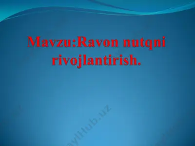 ravon nutqni rivojlantirish — PDF
